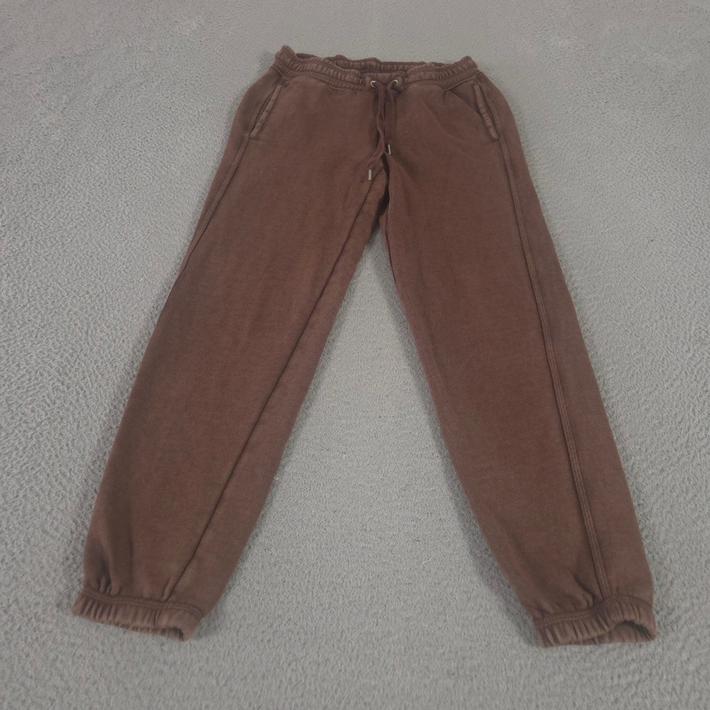 Aerie Sweatpants Womens XS Brown Jet Setter Joggers Tapered Leg French Terry
